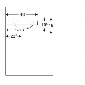 Раковина для ванной Geberit Geberit iCon Light 75х48 см сантехнический фарфор белый матовый 501.848.JT.1