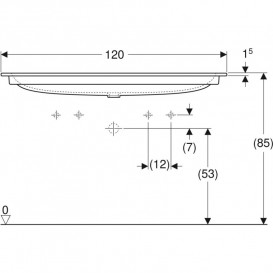 Раковина для ванної Geberit iCon 120x48 см з отворами під змішувач білий санфарфор 501.846.00.1