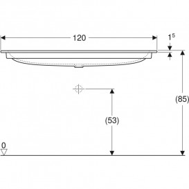 Раковина для ванной Geberit iCon 120x48 см без отверстий под смеситель санфарфор белый 501.846.00.3