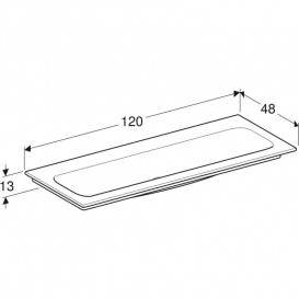 Раковина для ванной Geberit iCon 120x48 см без отверстий под смеситель санфарфор белый 501.846.00.3
