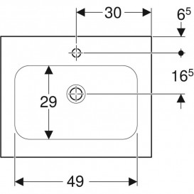 Раковина для ванной Geberit iCon 60x48 см с отверстием под смеситель санфарфор белый 501.843.00.1