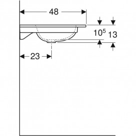 Раковина для ванной Geberit iCon 60x48 см без отверстия под смеситель санфарфор белый 501.843.00.3