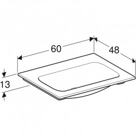 Раковина для ванной Geberit iCon 60x48 см без отверстия под смеситель санфарфор белый 501.843.00.3