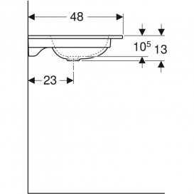 Раковина для ванної Geberit iCon 75x48 см без отвору під змішувач білий санфарфор 501.844.00.3