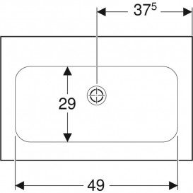 Раковина для ванної Geberit iCon 75x48 см без отвору під змішувач білий санфарфор 501.844.00.3