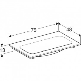 Раковина для ванної Geberit iCon 75x48 см без отвору під змішувач білий санфарфор 501.844.00.3