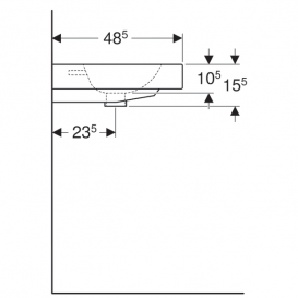 Раковина для ванной Geberit iCon 90 см санфарфор белый 124590000