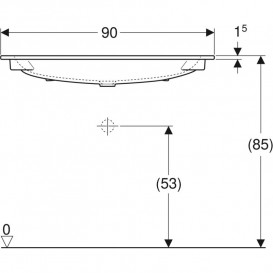 Раковина для ванной Geberit iCon 90x48 см без отверстия под смеситель санфарфор белый 501.845.00.3