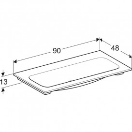 Раковина для ванной Geberit iCon 90x48 см без отверстия под смеситель санфарфор белый 501.845.00.3