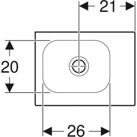 Раковина для ванной Geberit iCon Light 28х38 см без отверстия под смеситель санфарфор белый 501.830.00.3