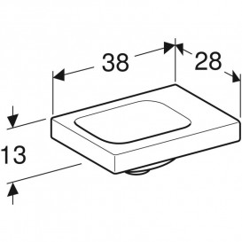 Раковина для ванной Geberit iCon Light 28х38 см без отверстия под смеситель санфарфор белый 501.830.00.3