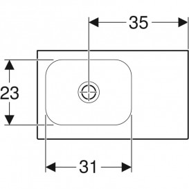 Раковина для ванной Geberit iCon Light 53х31 см без отверстия под смеситель санфарфор белый 501.832.00.3