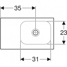 Раковина для ванной Geberit iCon Light 53х31 см без отверстия под смеситель санфарфор белый 501.833.00.3