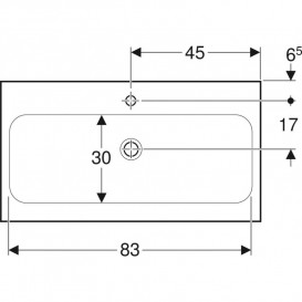 Раковина для ванной Geberit iCon Light 90x48 см с отверстием под смеситель санфарфор белый 501.836.00.5