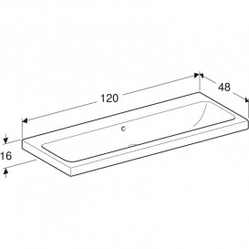 Раковина для ванної Geberit iCon Light 120x48 см без отвору під змішувач білий санфарфор 501.837.00.3