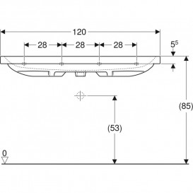 Раковина для ванної Geberit iCon Light 120x48 см без отвору під змішувач білий санфарфор 501.837.00.7