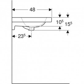 Раковина для ванной Geberit iCon Light 120x48 см двойная с отверстиями под смеситель санфарфор белый 501.838.00.5