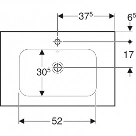 Раковина для ванної Geberit iCon Light 75x48 см без отвору під змішувач білий санфарфор 501.839.00.7