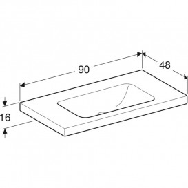 Раковина для ванной Geberit iCon Light 90x48 см без отверстия под смеситель санфарфор белый 501.840.00.7