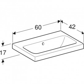 Раковина для ванної Geberit iCon Light 60x42 см без отвору під змішувач білий санфарфор 501.841.00.3