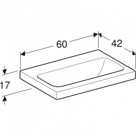 Раковина для ванної Geberit iCon Light 60x42 см без отвору під змішувач білий санфарфор 501.841.00.7