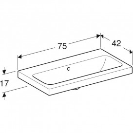 Раковина для ванной Geberit iCon Light 75x42 см без отверстия под смеситель санфарфор белый 501.842.00.3