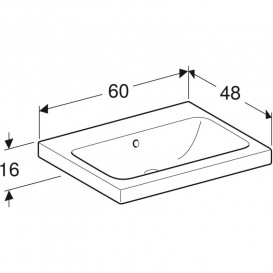 Раковина для ванной Geberit iCon Light 60x48 см без отверстия под смеситель санфарфор белый 501.847.00.3