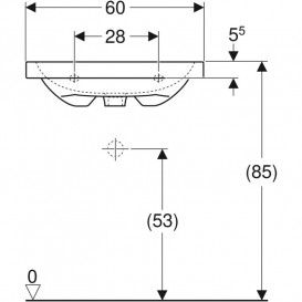 Раковина для ванной Geberit iCon Light 60x48 см без отверстия под смеситель санфарфор белый 501.847.00.7