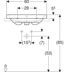 Раковина для ванной Geberit iCon Light 60х48 см сантехнический фарфор белый матовый 501.847.JT.1