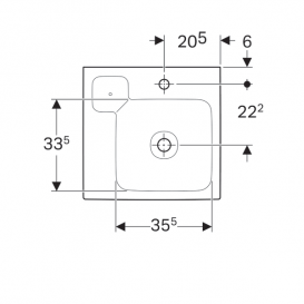 Раковина для ванної Geberit iCon з декоративною чашею зліва санфарфор білий 124150000