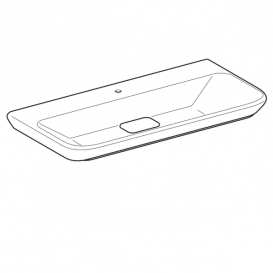 Раковина для ванної Geberit myDay 100 см санфарфор білий/спеціальне керамічне покриття KeraTect 125400600