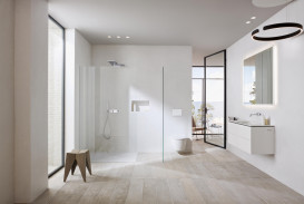 Раковина для ванной Geberit One 105 см санфарфор белый/ KeraTect заслонка полированный хром 500.396.01.2