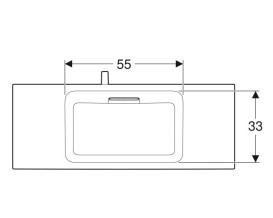 Раковина для ванної Geberit One 105х40 см сантехнічна порцеляна KeraTect білий/накладка глянсовий хром 500.396.01.1