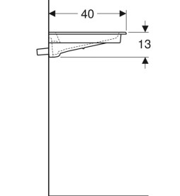 Раковина для ванної Geberit One 105х40 см сантехнічна порцеляна KeraTect білий/накладка глянсовий хром 500.396.01.1
