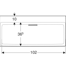 Раковина для ванної Geberit ONE 105х48 сантехнічна порцеляна KeraTect біла 505.045.00.1