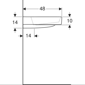 Раковина для ванної Geberit ONE 105х48 сантехнічна порцеляна KeraTect біла 505.045.00.1