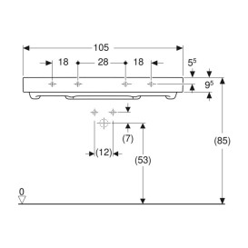 Раковина для ванної Geberit ONE 105х48 сантехнічна порцеляна KeraTect біла 505.046.00.1