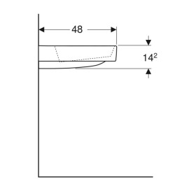Раковина для ванної Geberit ONE 105х48 сантехнічна порцеляна KeraTect біла 505.046.00.1