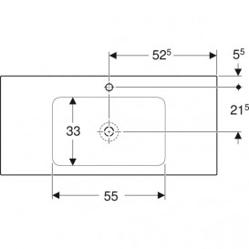 Раковина для ванної Geberit One 105x48 см з отвором під змішувач білий санкераміка 505.010.01.4