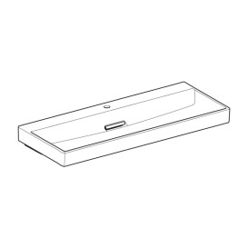 Раковина для ванної Geberit ONE 120х48 сантехнічна порцеляна KeraTect біла 505.048.00.1