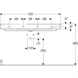 Раковина для ванної Geberit One 120x48 см санкераміка білий 505.021.01.5