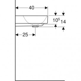Раковина для ванной Geberit One 50x40 см с отверстием под смеситель санкерамика белый 505.020.01.6