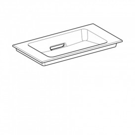 Раковина для ванной Geberit One 75 см санфарфор белый/ KeraTect заслонка глянцевый хром 500.391.01.2