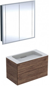 Раковина для ванной Geberit One 75 см санфарфор белый/ KeraTect заслонка глянцевый хром 500.391.01.2