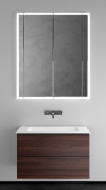 Раковина для ванной Geberit One 75 см санфарфор белый/ KeraTect заслонка глянцевый хром 500.391.01.2