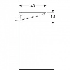 Раковина для ванной Geberit One 75 см санфарфор белый/ KeraTect заслонка белый блестящий 500.391.01.3