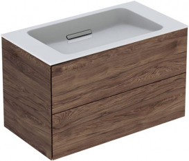 Раковина для ванной Geberit One 75 см санфарфор белый/ KeraTect заслонка белый блестящий 500.391.01.3