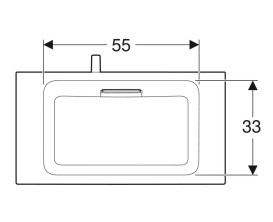 Раковина для ванной Geberit One 75х40 см сантехнический фарфор KeraTect белый/накладка глянцевый хром 500.391.01.1