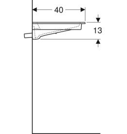Раковина для ванной Geberit One 75х40 см сантехнический фарфор KeraTect белый/накладка глянцевый хром 500.391.01.1
