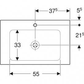 Раковина для ванної Geberit One 75x48 см з отвором під змішувач санкераміка білий 505.010.01.2